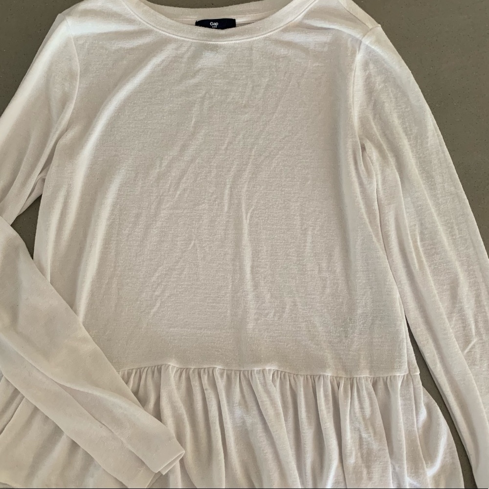 GAP long sleeve peplum never worn